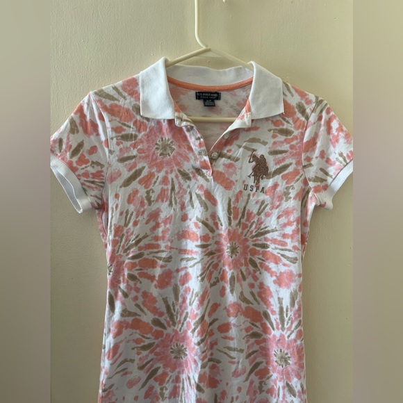 Tie Dye U.S. Polo Assn. %100 Cotton Tennis Dress - Picture 3 of 6